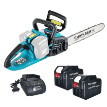 PatupoPro 16-Inch Cordless Brushless Electric Chainsaw - Compatible with Makita 18V Battery, Perfect for Woodworking and Handheld Cutting
