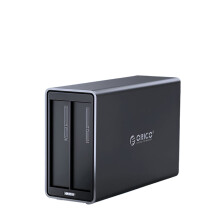ORICO 3.5-Inch SATA to Type-C Dual Bay HDD Enclosure - External Hard Drive Docking Station with 4 RAID Modes for PC