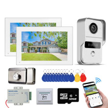 7 Touchscreen 1080p WiFi Video Door Phone Intercom with RFID, HD Wide-Angle Camera & Electric Lock - Compatible with Tuya App