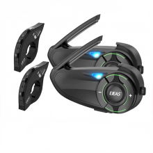 EJEAS Q8 Motorcycle Helmet Intercom Headset - 2 Pack, Type-C Charging, Mesh 3.0 Technology, Channel Switching Support