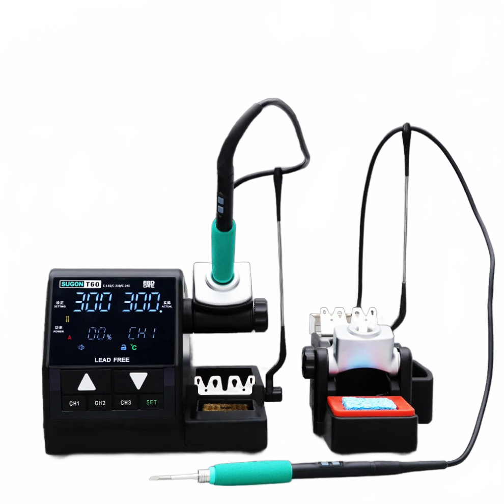 Sugon T60 Dual Soldering Station - Compatible With 115/210/245 Handles For Bga & Pcb Repair 7445020486480
