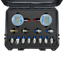 High-Precision 600bar Hydraulic Gauge Kit for Excavators - 12-Piece Tester & Coupling Set