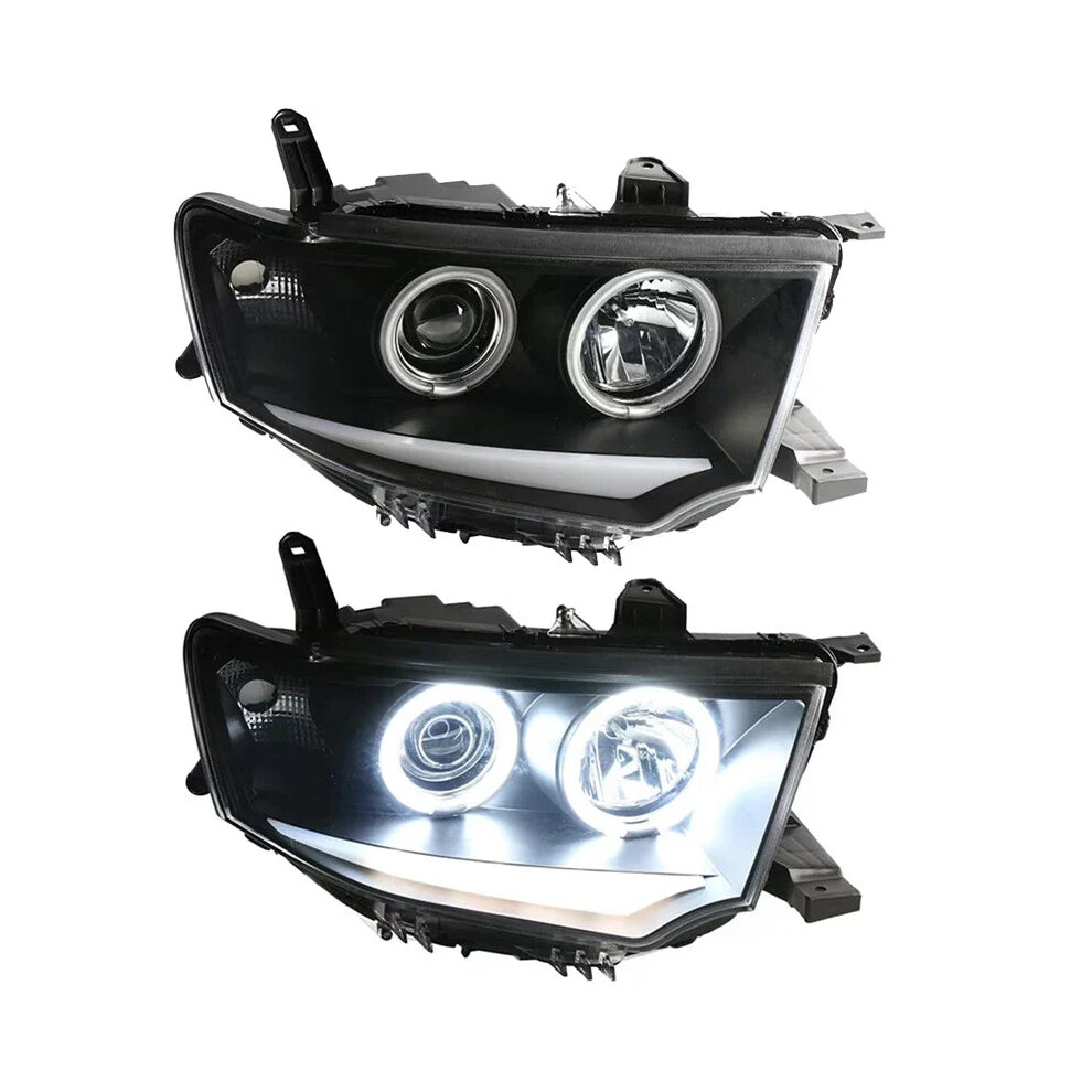 Mitsubishi Pajero Sport/Montero 2009-2015 Led Headlight Assembly With Drl Angel Eyes & Bi-Xenon Turn Signal Lamp 7445039542573