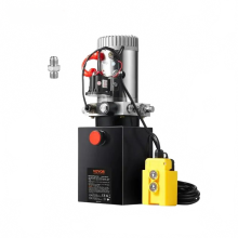 8 Quart Hydraulic Pump for Dump Trailers - Single Acting Power Unit, 3200 PSI Max, I for Car Lifting