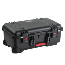 Durable ABS Rolling Tool Case with Ergonomic Soft Grip Handle for Engineers