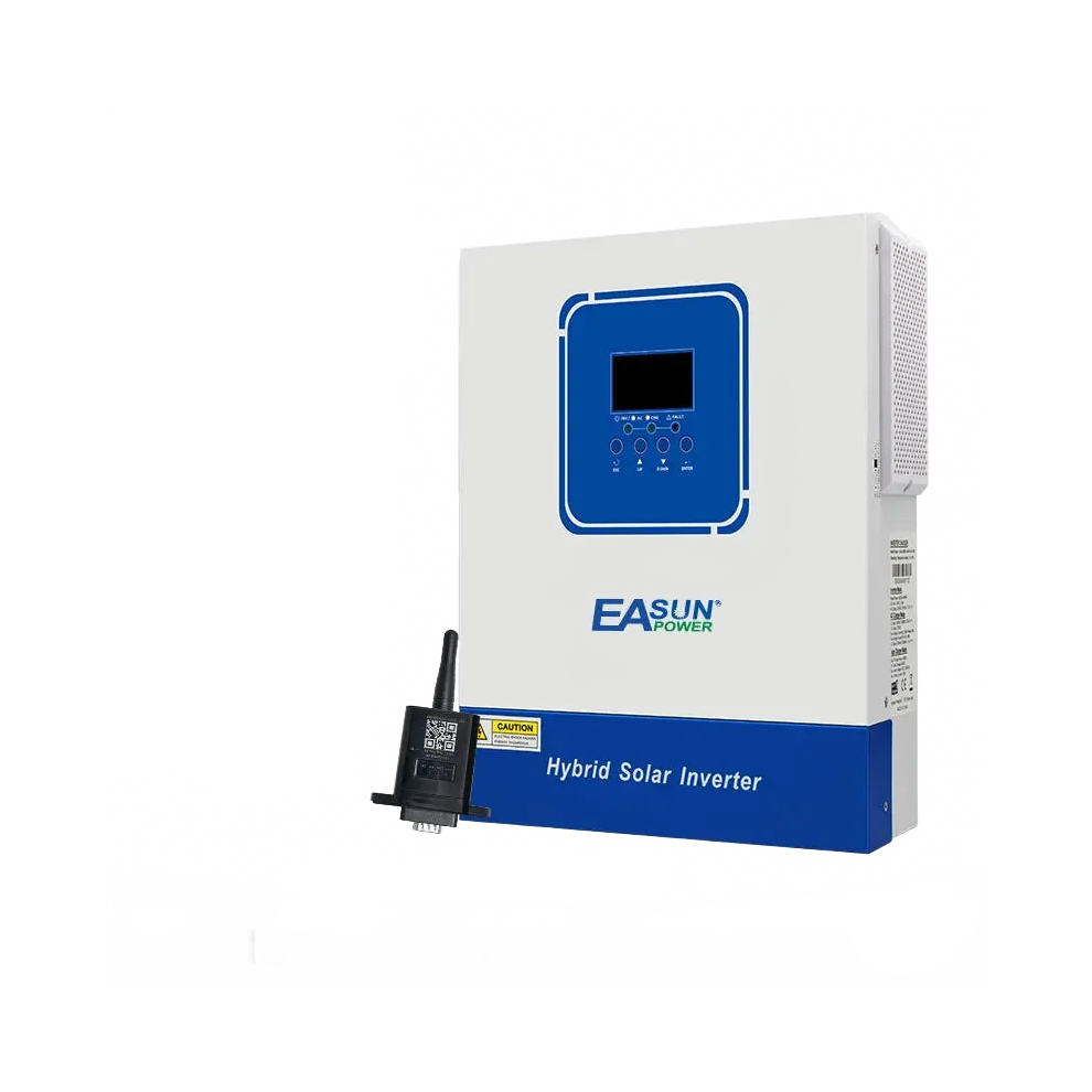 Easun 4200Va 3500W Hybrid Solar Inverter With Built-In Mppt 100A Solar Controller, 24V, 230Vac Output, Max Pv 500Vdc, Wifi Support 744110365634