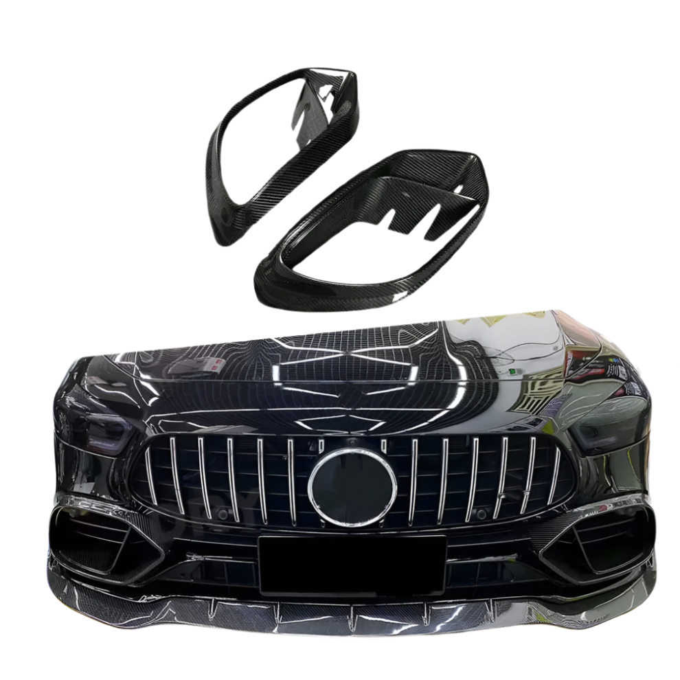 Premium Dry Carbon Fiber Front Bumper Air Vent Trim Grill For Benz Amg Gt43/Gt50/Gt53 (2019-2023) - Sleek Mesh Covers 7445007132188