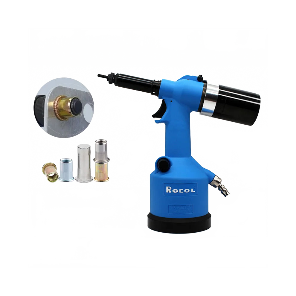 Industrial Pneumatic Rivet Nut Gun Kit With Adjustable Stroke - Automatic Hydraulic Riveter Tool For M3-M12 Rivnuts 313040828863
