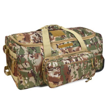 Heavy Duty Wheeled Deployment Duffel Bag - Large Capacity Military Tactical Travel Trolley for Camping, Hiking, and Trekking