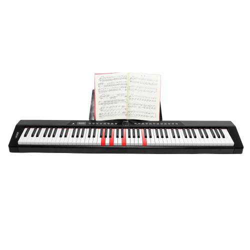 88-Key Touch Sensitive MIDI Keyboard with LED Lighting - Digital Piano for