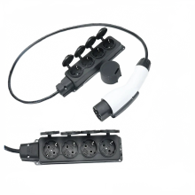 Type 2 EV Charger Converter with EU Socket - 16A Electric Car Side Discharge Plug for Outdoor Power Supply, V2L Compatible