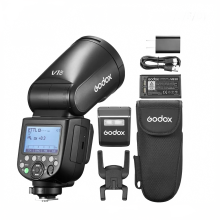 Godox V1Pro TTL Li-ion Speedlite-flitser met ronde kop en draadloze transmissie voor Canon-, Nikon-, Sony-, Fuji- en Olympus-camera's