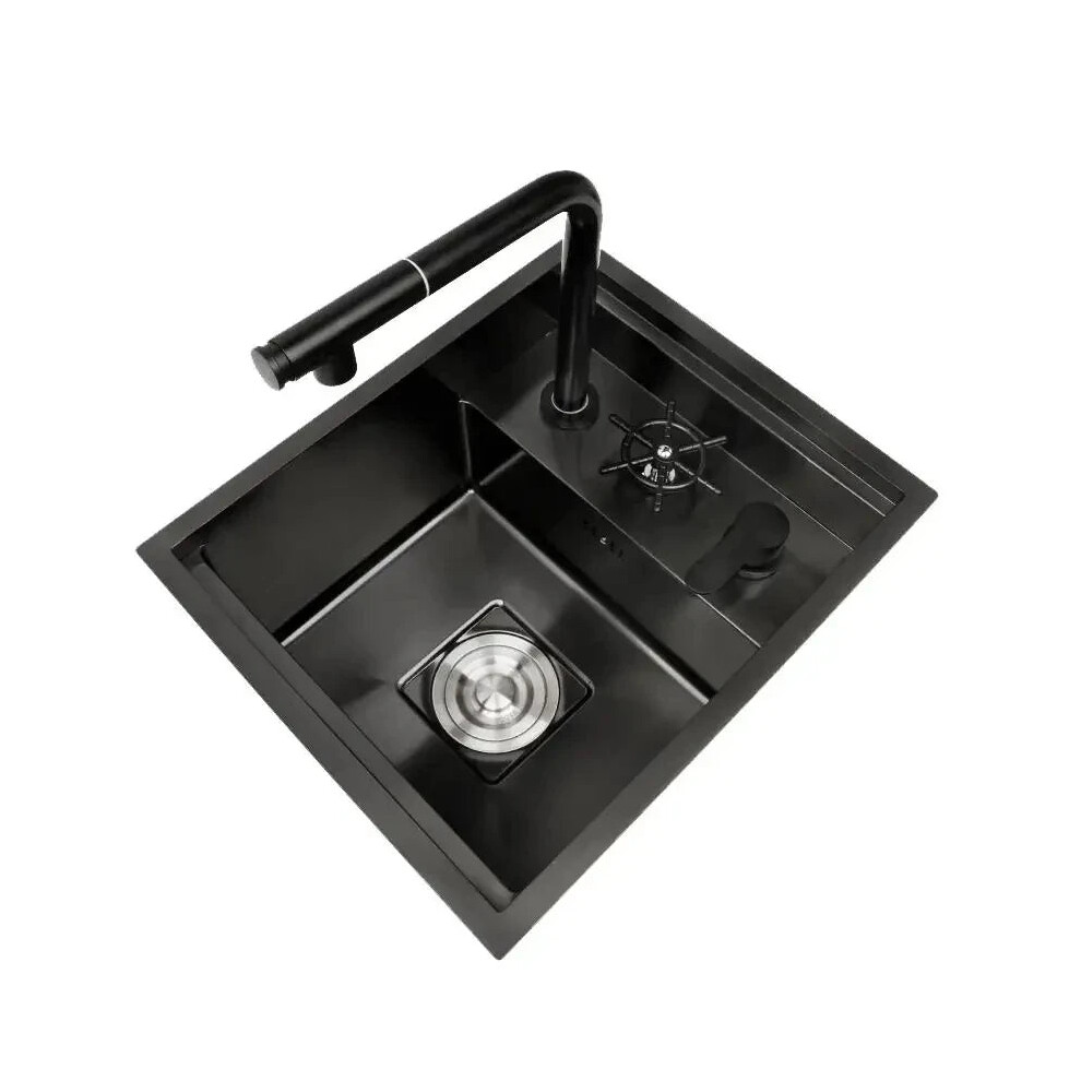 Sleek Black 304 Stainless Steel Mini Hidden Kitchen Sink - I For Bars And Compact Spaces 313109955905