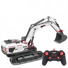 Huina 1:14 Metall-RC-Bagger – Ferngesteuerter LKW mit Licht, Akku und Sound für draußen – Modell 1594, perfektes Spielzeug für Jungen