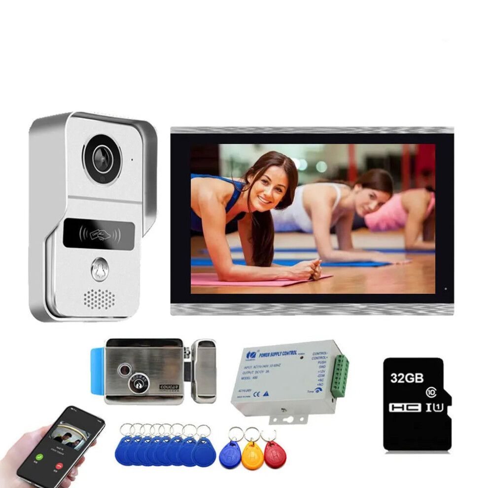Tuya Wifi 1080P Hd Video Intercom With 10-Inch Screen & Electric Lock For Home Door Access Control 313054724793