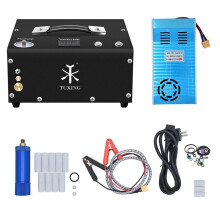 Compact 12V High-Pressure Air Compressor for Diving Tanks - Tuxing TXET061, 300BAR/4500PSI Mini Pump with Transformer