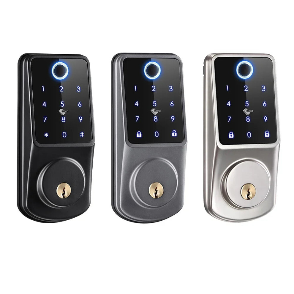 Tuya Smart Fingerprint Door Lock With Keyless Entry, Card, Code, Password, And Wifi Connectivity 313097467497