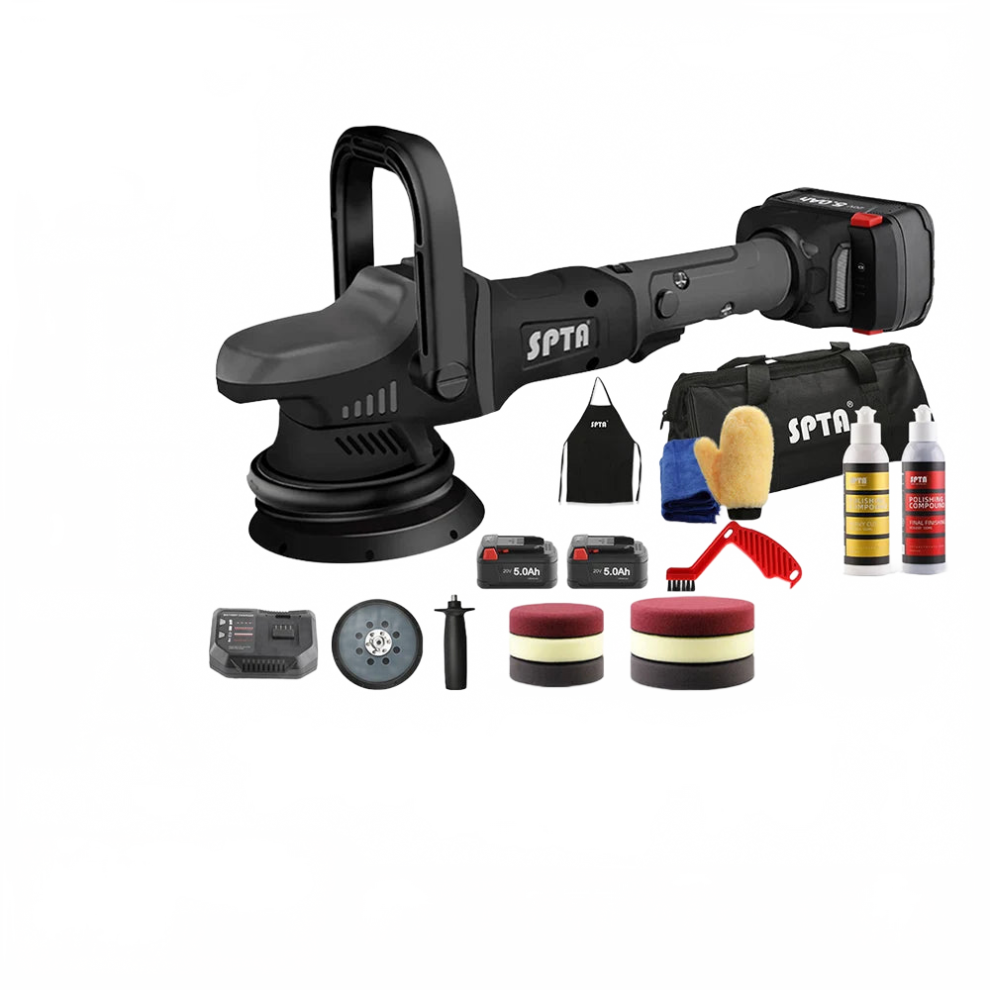 Spta 20V Cordless 5-Inch Dual Action Car Polisher With Fast Charge & 4000Mah Battery - 15Mm Orbit, Variable Speed 313048565517