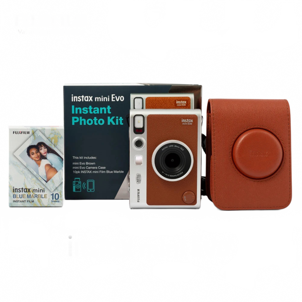 Fujifilm Instax Mini Evo Instant Camera & Printer Kit With 2.7 Lcd, 10 Lenses, And 10 Film Pack 313027823881