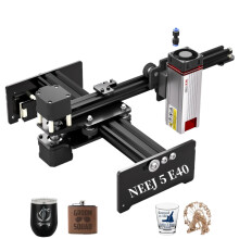 NEJE 5 E40 Laser Engraver - 170x170mm Quick Focus, WiFi Controlled, Safe Movement for Wood, Metal, Acrylic, Glass