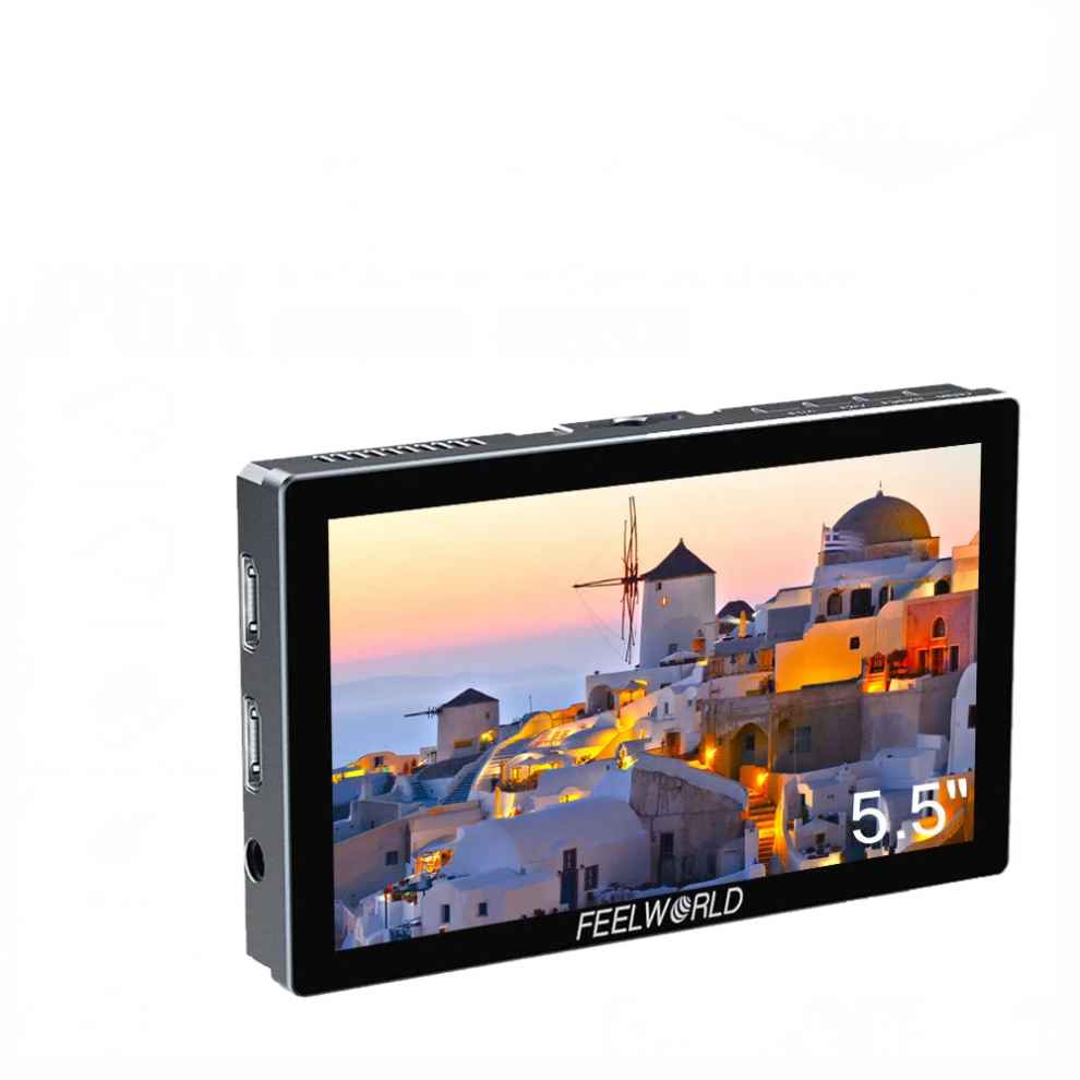 Feelworld P6x 5.5-Inch Aluminum Dslr Camera Field Monitor With Touch Screen, 4K Hdmi, 1920X1080 Resolution, 1000Cd/Mâ² Brightness 313108463432