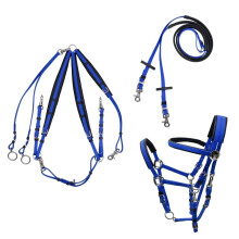Premium Custom-Made Leather Horse Endurance Set with PVC Nylon Halters & Bridle-Style Tack - Available