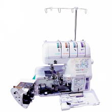 Compacte automatische 3-draads en 4-draads randvergrendelende naai- en bindmachine voor dikke materialen