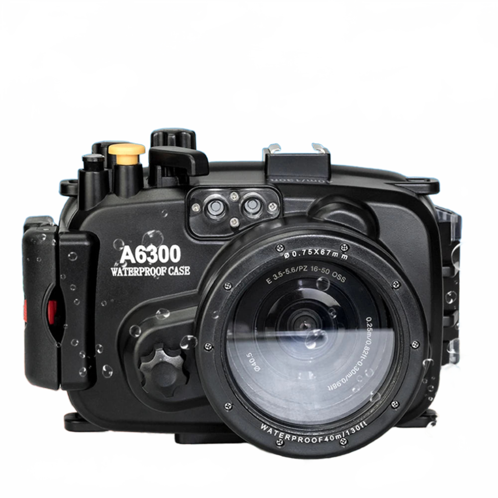 Seafrogs 130Ft/40M Waterproof Underwater Camera Housing For Sony A6000/A6300/A6500/A6400 With 16-50Mm Lens - Diving Bag Case Cover Included 711181483734