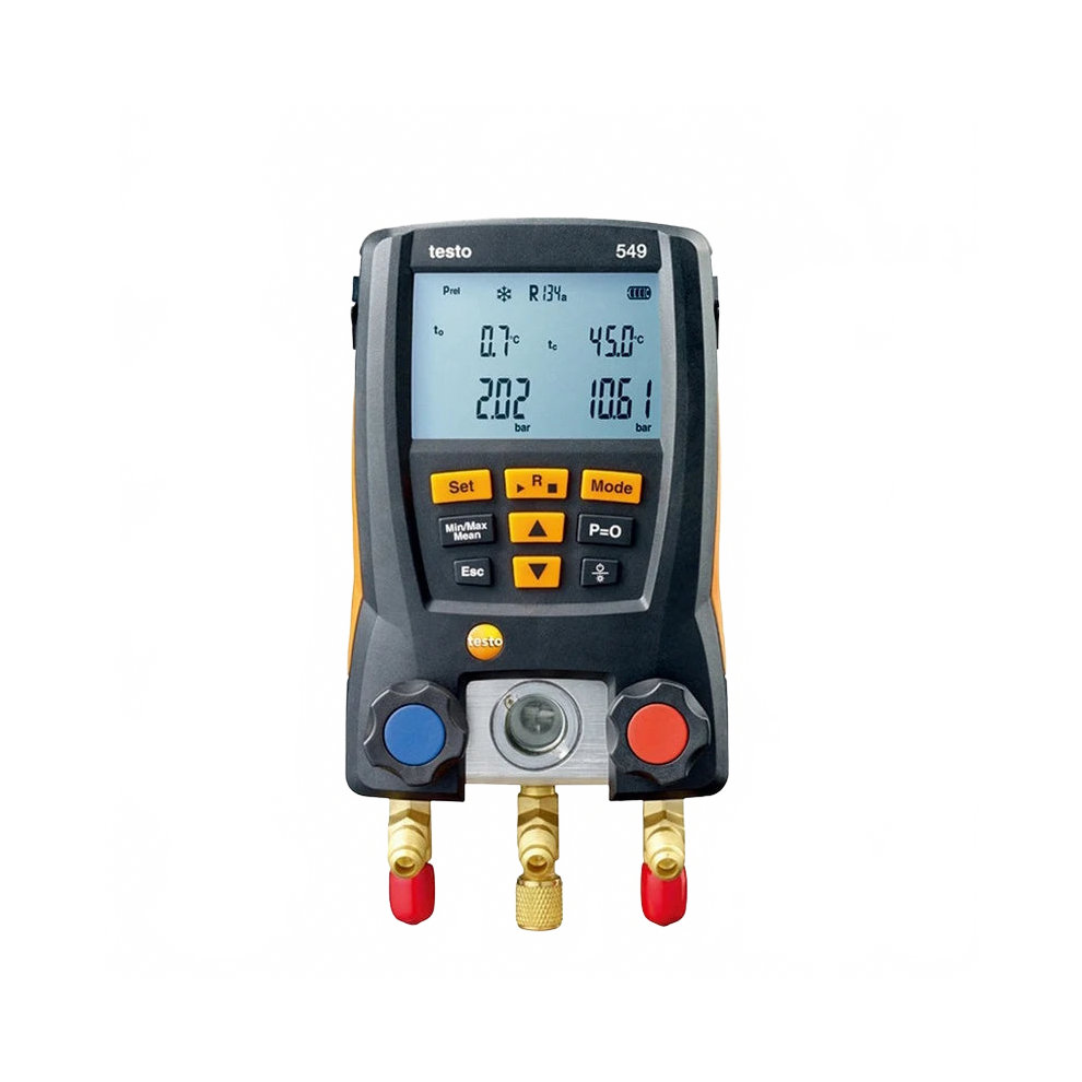 Testo 549 Digital Refrigeration Manifold Kit With Lcd Display - Hvac Pressure Gauge System 711181952995