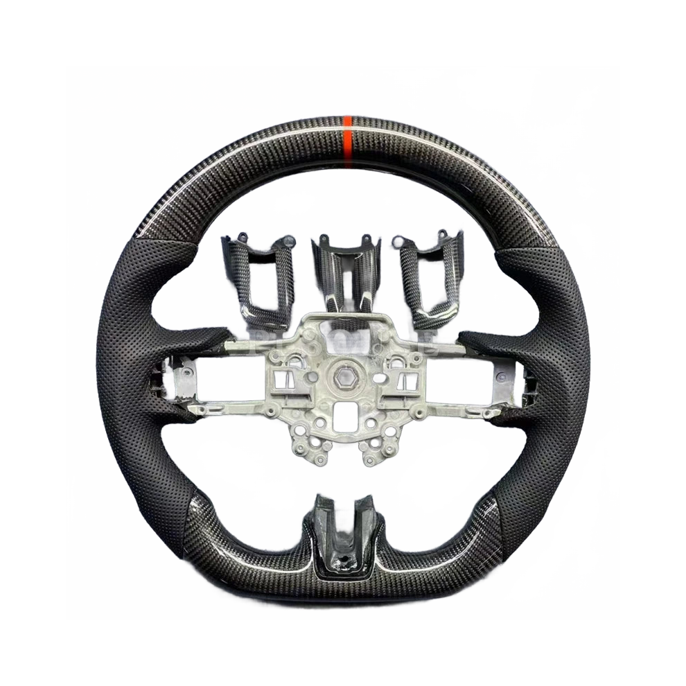 Premium Real Carbon Fiber Steering Wheel For 2018-2023 Ford Mustang Ecoboost, Gt, Shelby - High Quality Custom Fit 313103380376