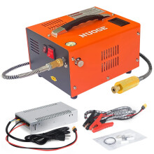 Nuoge Dual Voltage PCP Air Compressor - 4500 PSI High-Pressure Pump, Oil & Water-Free, I for Diving Bottles