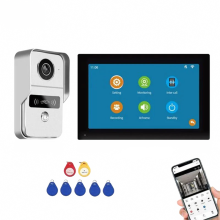 Tuya Smart WiFi 7-Inch Video Intercom System with Dual Monitors & 1080p Doorbell Camera for Apartments & Homes