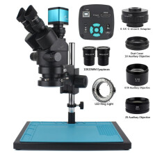 Advanced 48MP 4K HDMI USB Video Camera with 3.5x-90x Continuous Zoom, Stereo Trinocular Microscope & CTV Adapter
