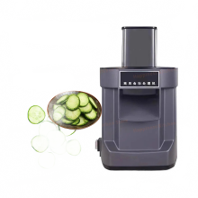 High-Power Electric Vegetable & Fruit Slicer - Automatic Commercial Food Processor with 3 Interchangeable Blades, 220-240V