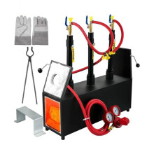 Versatile Propane Gas Forge Kit - Round & Square Blacksmith Melting Furnace with 1-3 Burners for Knife & Metal Tool Making