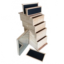 Premium Insulated Langstroth Beehive Box with 4 Stackable Boxes - I for Beekeeping Enthusiasts