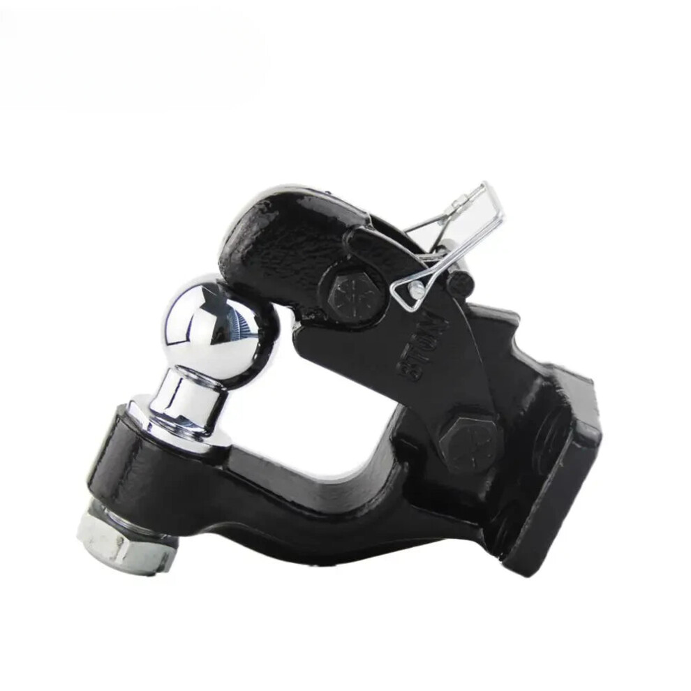Heavy-Duty 8-Ton Forged Off-Road Trailer Hitch Ball Pintle Hook With Receiver Pin For Trucks 7445050120149