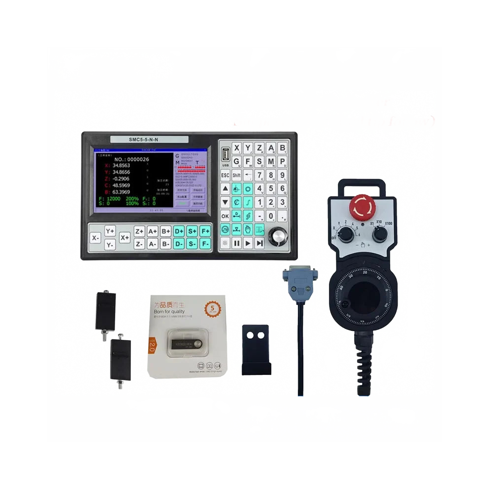 7-Inch Large Screen Usb Cnc Controller Smc5-5-N Offline Mach3 With 500Khz G-Code, 6-Axis Handwheel & Emergency Stop 7445041130195