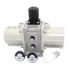 2023 Advanced SM C-Type Pneumatic Regulator Valves Series: VBA40A-04GN, VBA10A-02GN, VBA20A-03 with Air Tank Combination