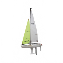 Beili Prince 900 RC Sailboat - 2.4GHz Remote Control Yacht RTR with Brushed Motor, Transmitter, and Receiver (BS06B)