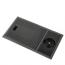Compact Black Stainless Steel Hidden Kitchen Bar Sink with Concealed Cover and Cup Washer