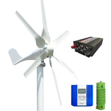 PowerPro 2000W Horizontal Wind Turbine Generator - 12V/24V/48V Off-Grid System with MPPT Charger for Home Use