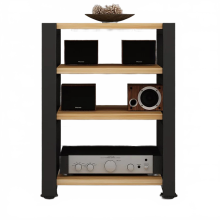 Premium HiFi-audiorack met isolatievoetjes en schokdemper voor cd-spelers, DAC's en versterkers