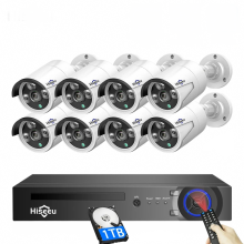 Hiseeu 4MP/5MP 8-Channel PoE Security Camera System Kit - H.265 Waterproof IP Cameras for Home Surveillance with ONVIF & Xmeye Compatibility