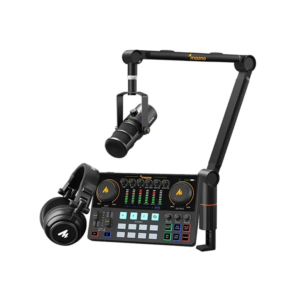 Maono Pd400x Xlr Dynamic Podcast Microphone Bundle With Heavy Duty Stand For Radio Broadcasting 7445031266286
