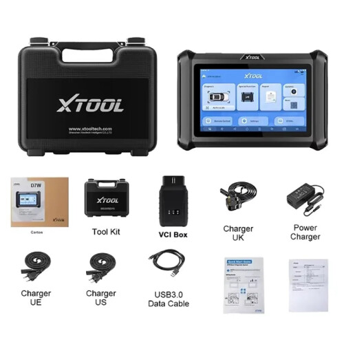 Xtool D7W Bidirectional Car Scanner with ECU Coding & 36 Special Functions - Free Software, CAN FD, DoIP, FCA IMMO Compatible