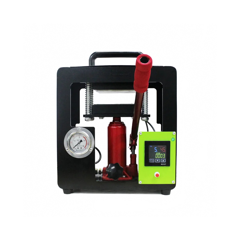 7-Ton Hydraulic Rosin Heat Press Ap2047 With Dual 4X4 Heating Plates & Pressure Gauge - Portable Oil & Wax Extraction Tool 7445053135126