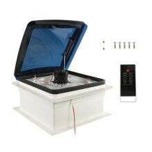 12V Electric RV Roof Vent Fan with Thermostat & Rain Sensor - Auto & Manual Speeds, UL/ETL Certified