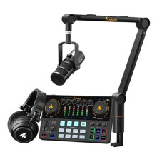 Maono PD400X XLR Dynamic Podcast Microphone Bundle with Heavy Duty Stand for Radio Broadcasting