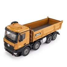 Huina 1536 1:14 Scale 12-Channel Alloy RC Dump Truck with Lights & 8-Wheel Heavy Duty Design